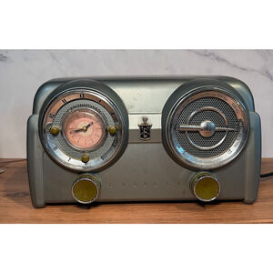 Crosley CR52 Collector's Edition AM/FM Radio & Clock w/ Cassette 2000 Works!